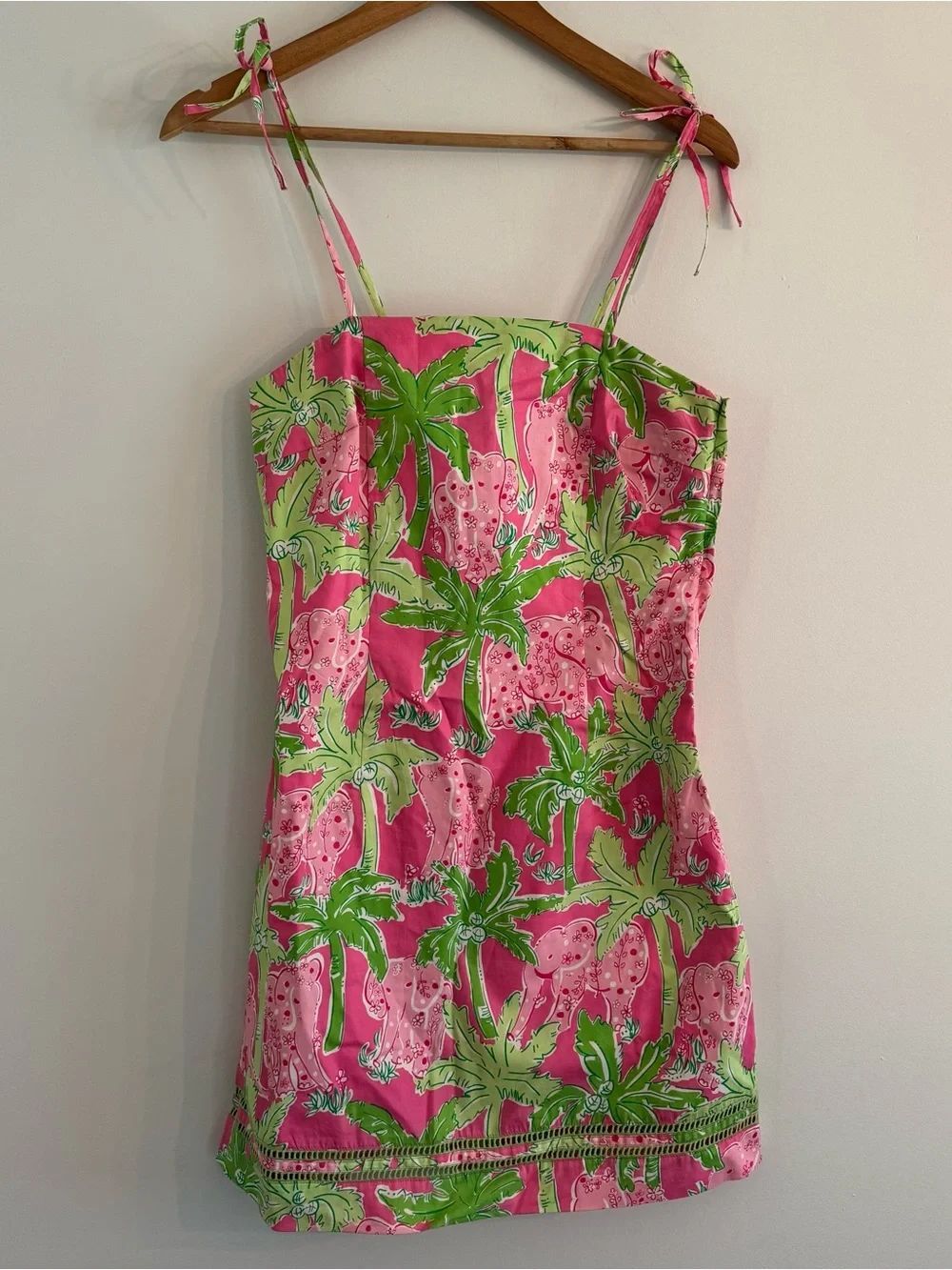 Vintage Lilly Pulitzer Taboo Elephant Palm Tree Dress Size 4 Rare